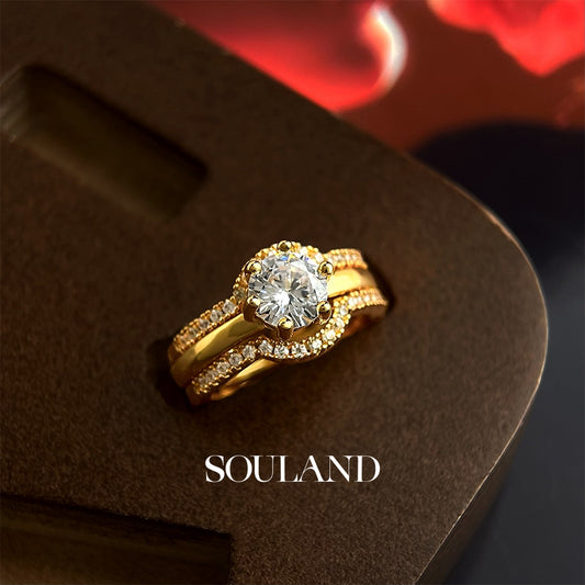 Elegant Zircon Ring Set