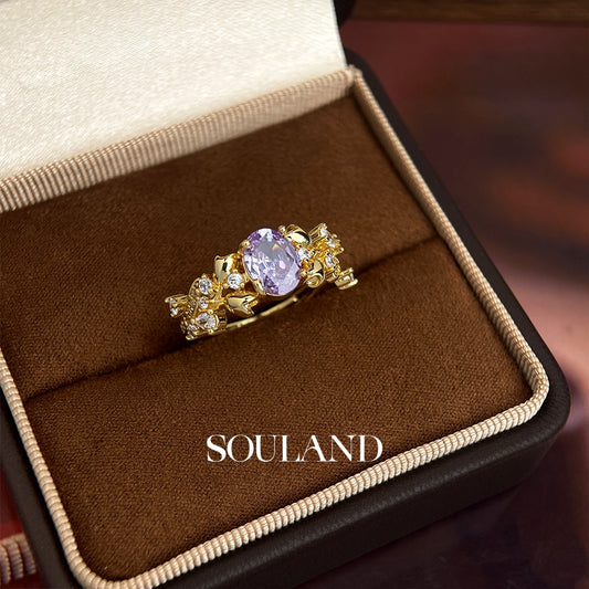 Lavender Bloom Zircon Ring