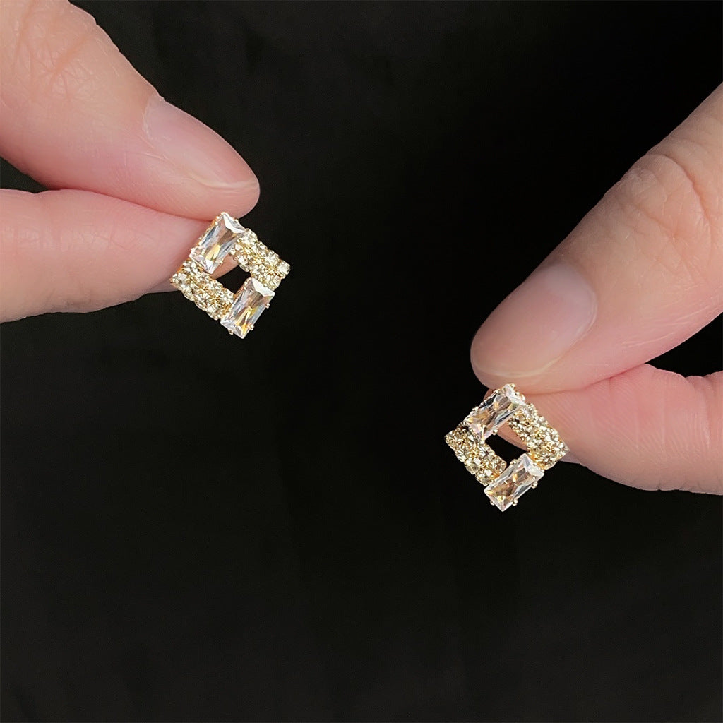 Geometric Zircon Earrings