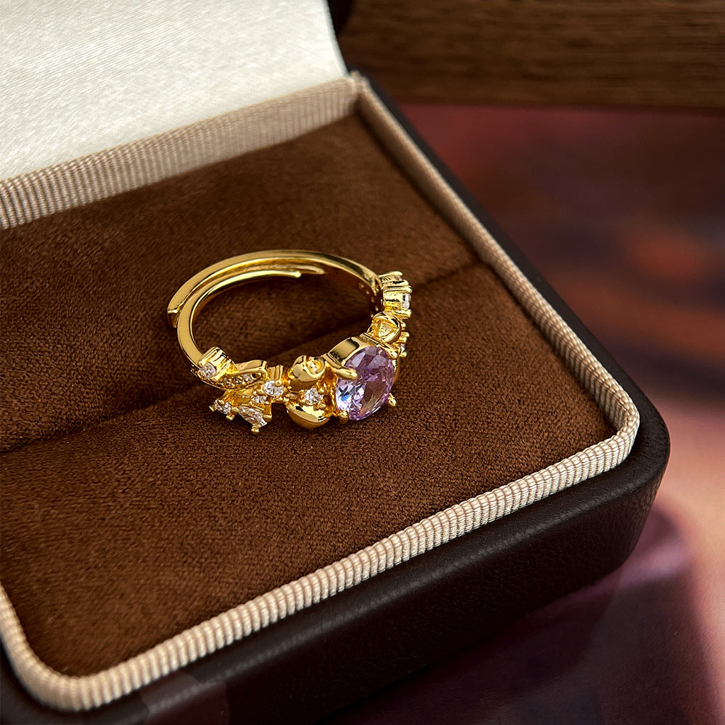 Lavender Bloom Zircon Ring