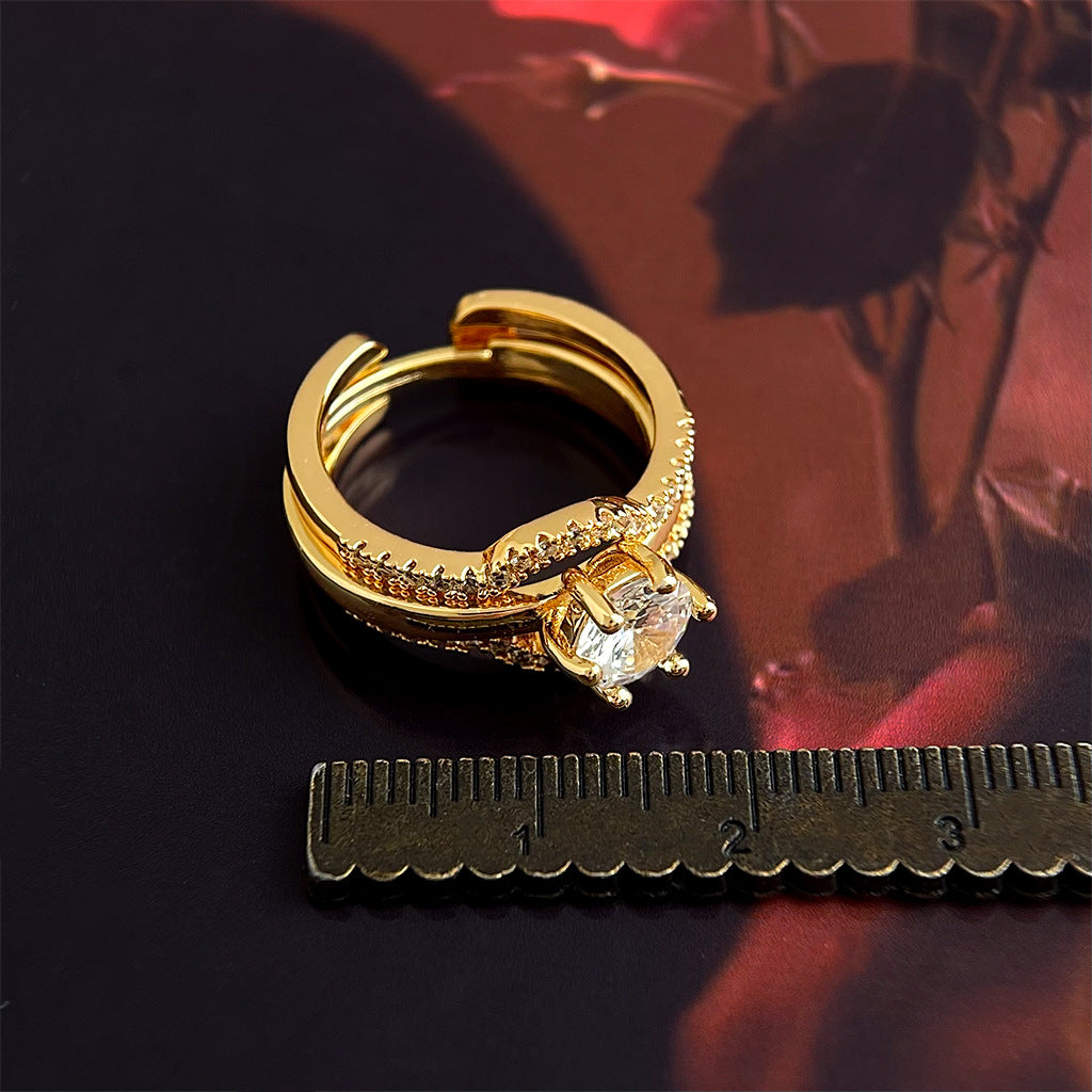 Elegant Zircon Ring Set