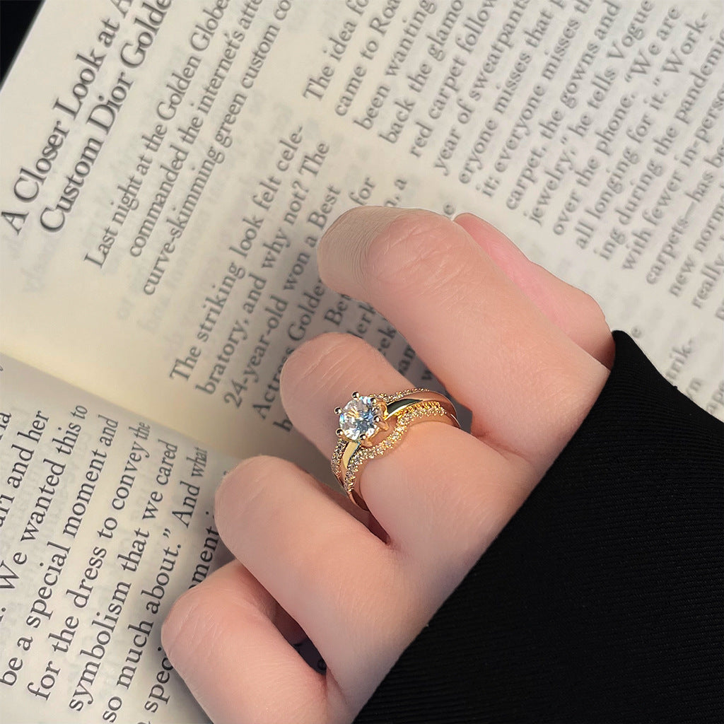 Elegant Zircon Ring Set