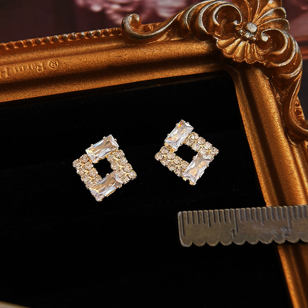 Geometric Zircon Earrings