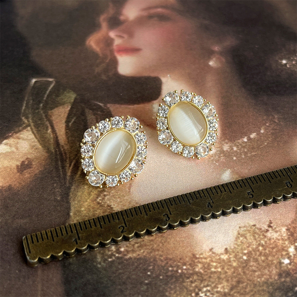Moonlight Halo Cat’s Eye Earrings |